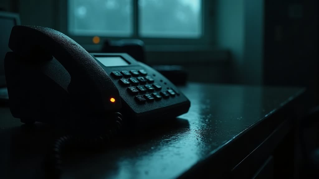 Scene illustrating a phone call being answered